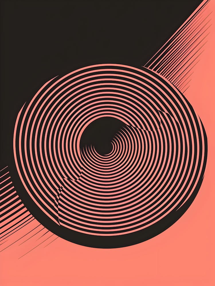 Spiral On A Pink Background