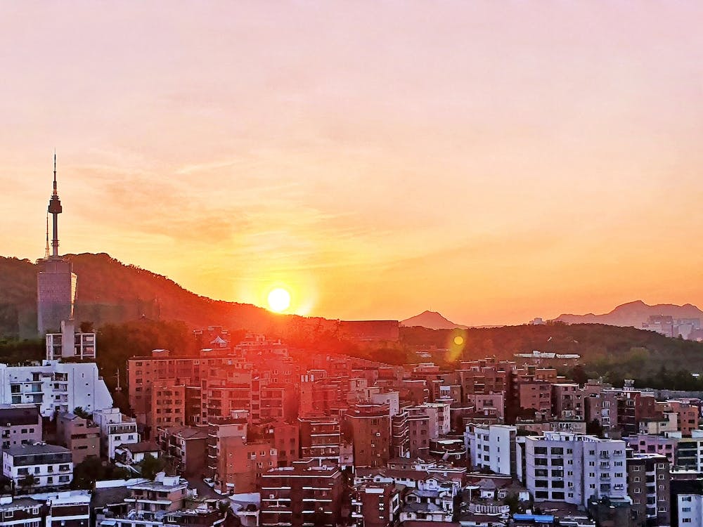 Sunset Over Seoul South Korea