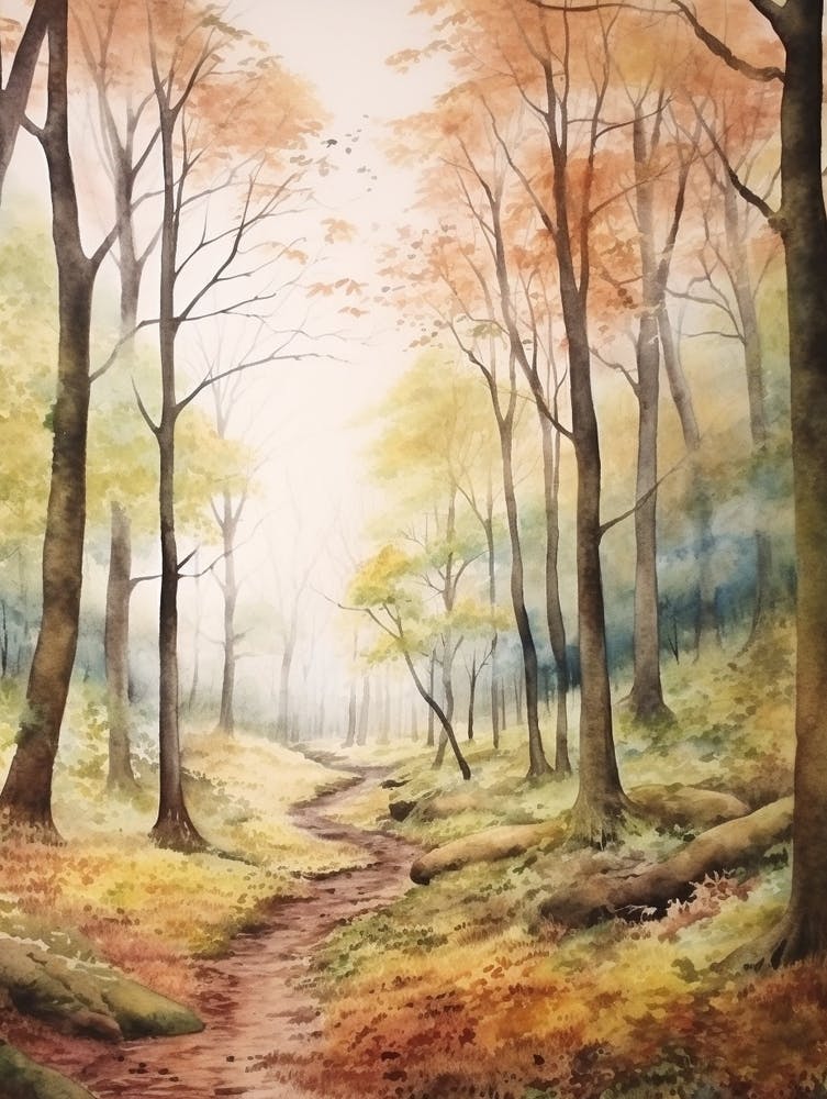 Autumn Forest Landscape The Forest Of Bowland England
