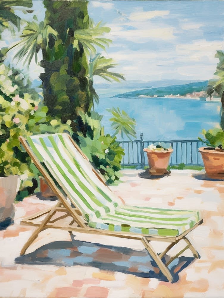 Sun Lounger By The Pool In Dubrovnik Croatia