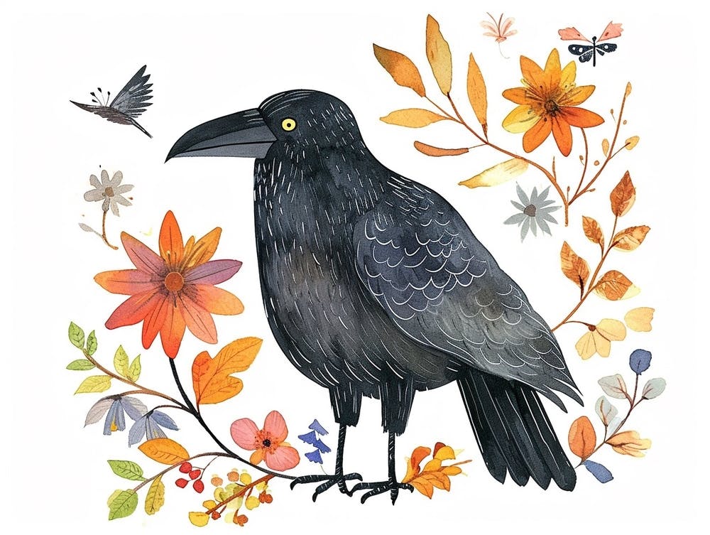 Petit Corbeau Floral 3