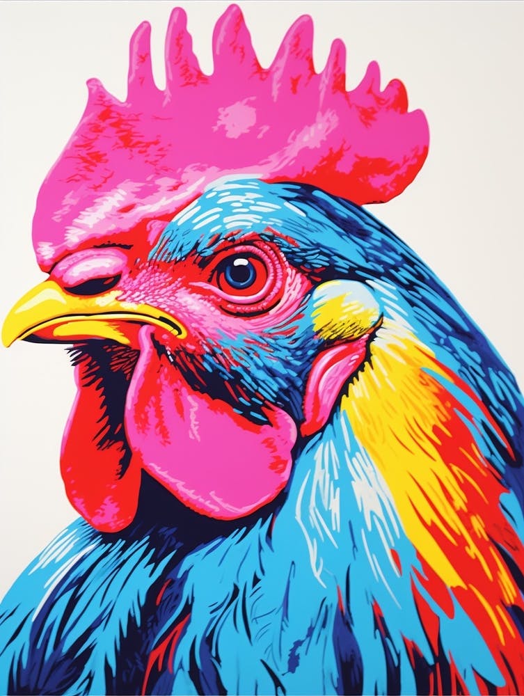 Andy Warhol Style Bird Chicken 1