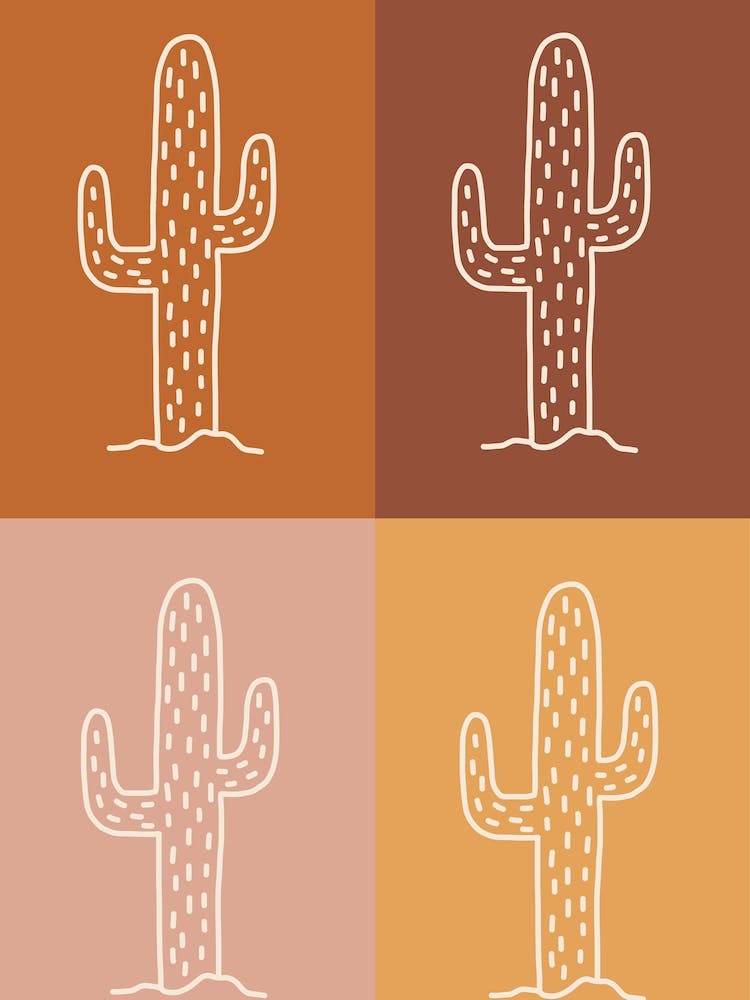 Autumn Cactus Mix Abstract