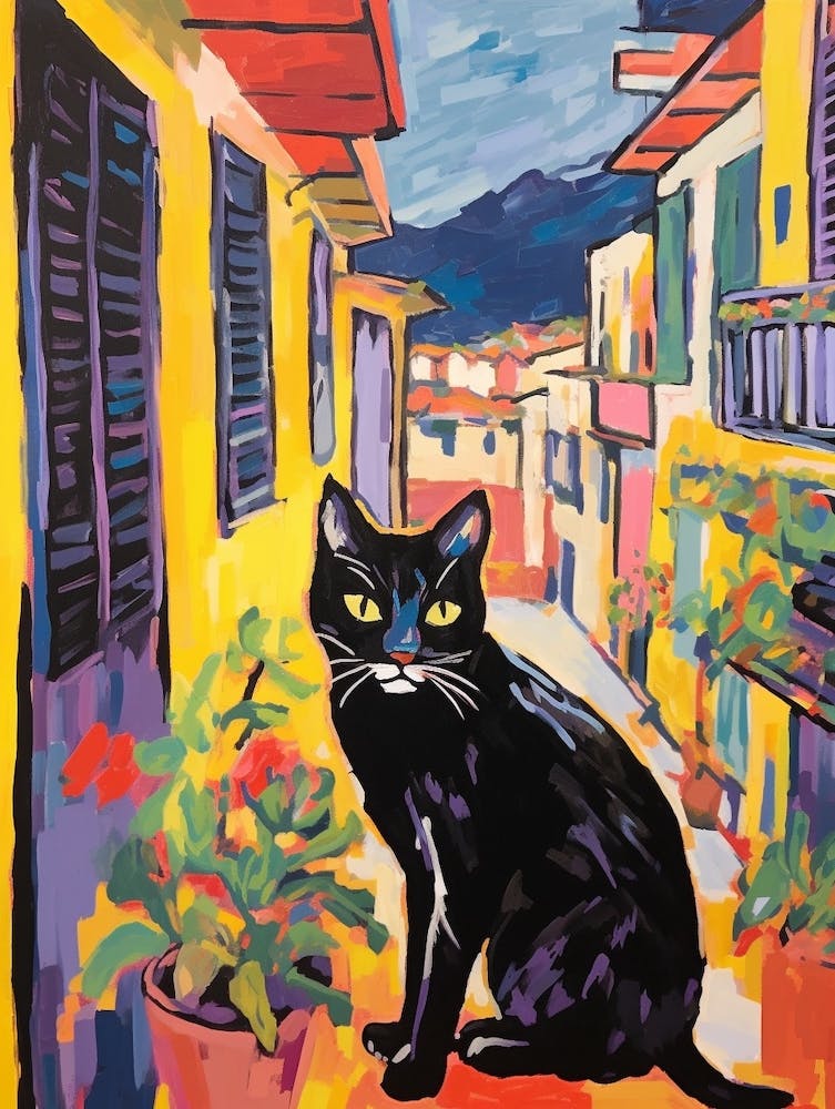 Painting Of A Cat In Verona Italy 2