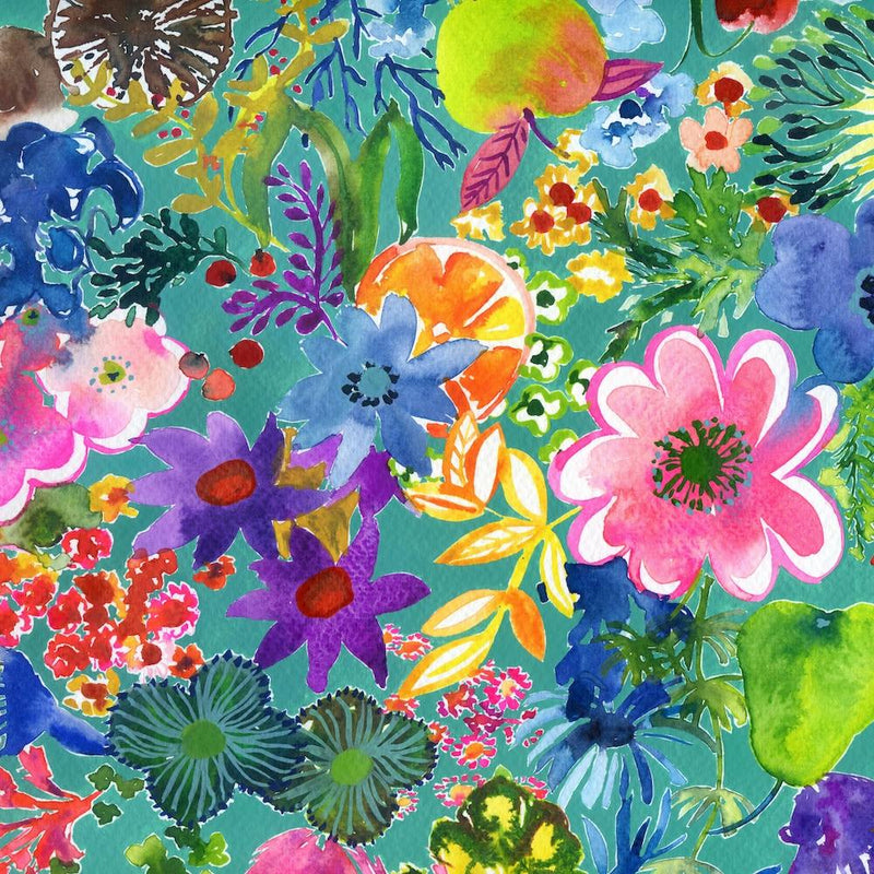 Watercolor Floating Flowers 2