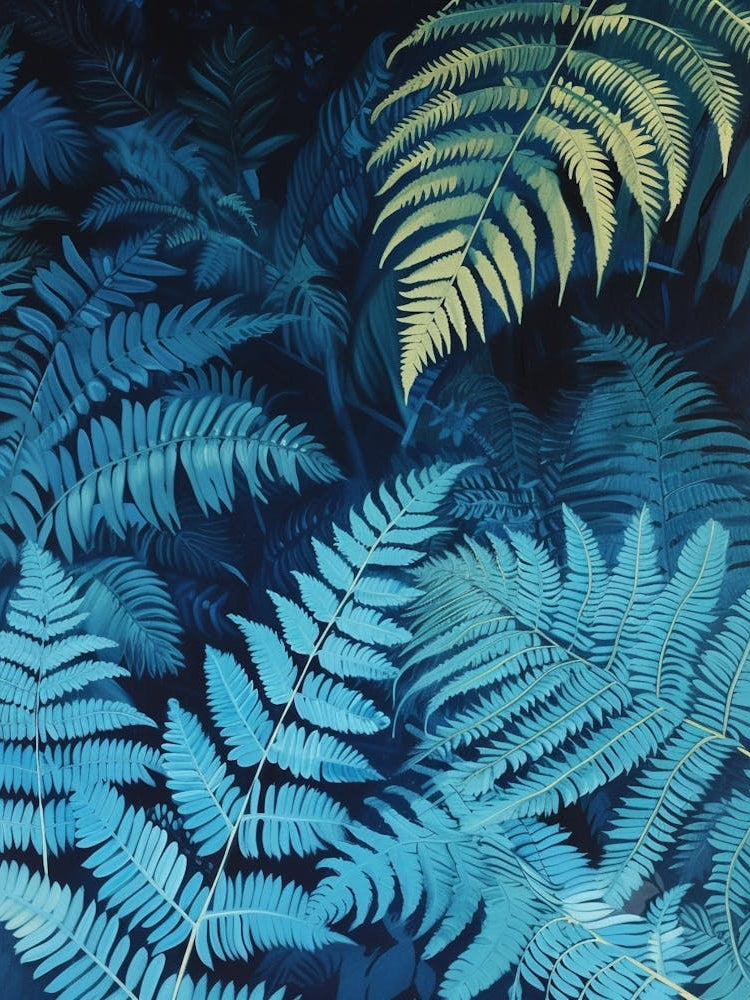 Blue Star Fern Painting 4