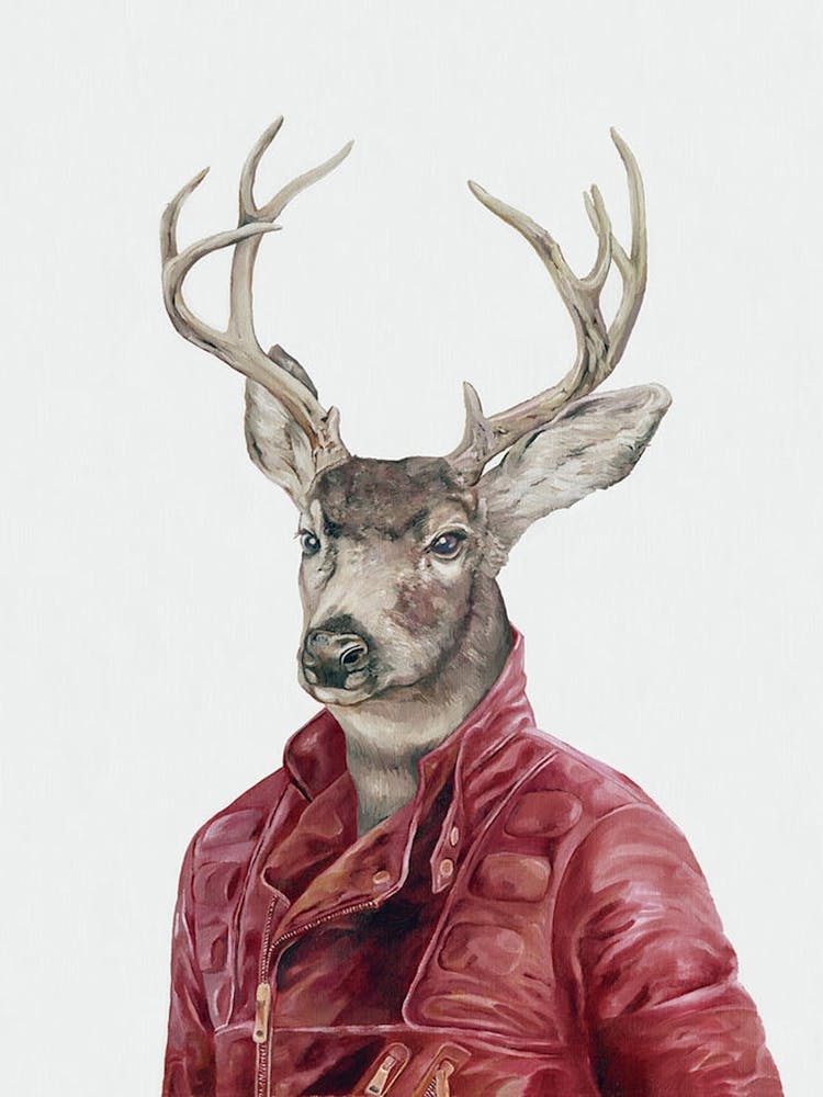 Deer In Red Jacket