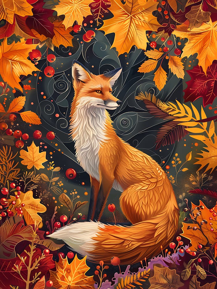 Solitary Fox In The Autumn 8