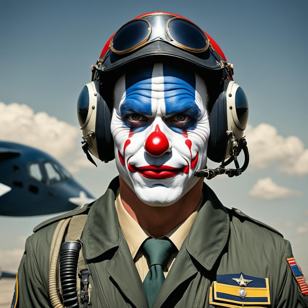78 Military Airplane Pilot Like A Clown