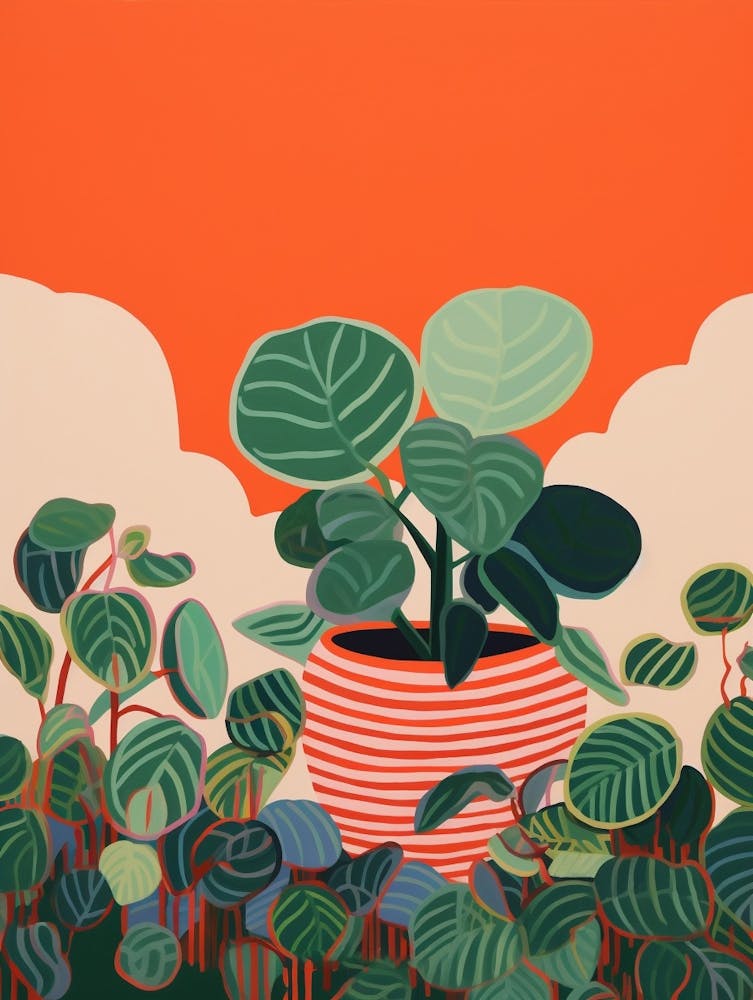 Boho Plant Painting Peperomia Plant 2