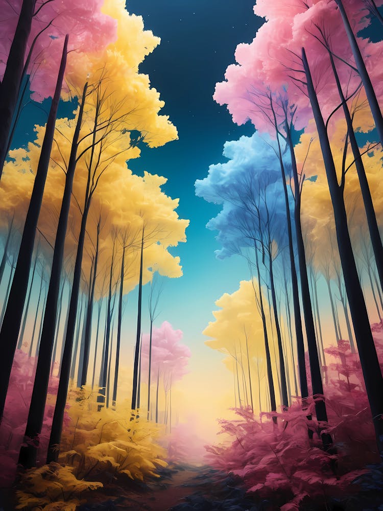 Art de l'arbre coloré