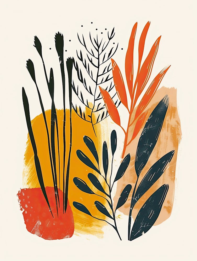 Abstract Pathways Mid Century Style