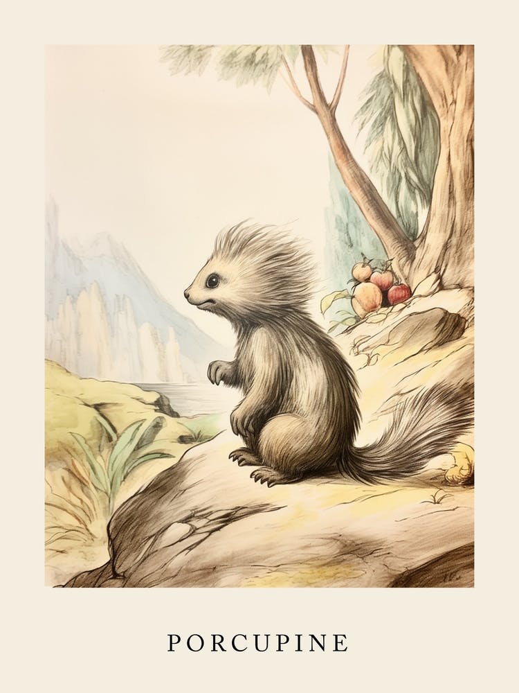 Hérisson à l&#39;aquarelle inspiré de Beatrix Potter 2