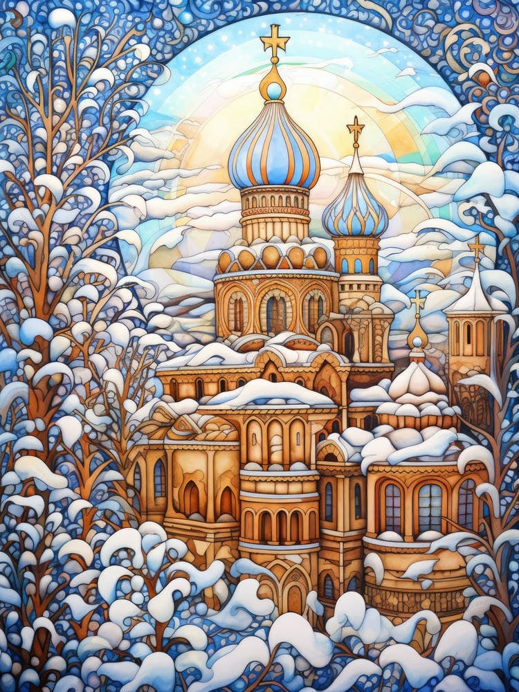 Russian Church In Winter