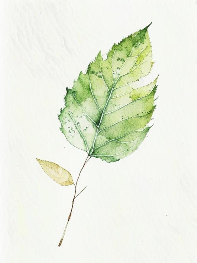 Elm Leaf Minimalist Watercolour 2