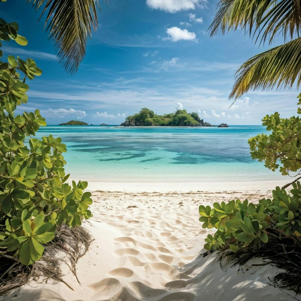 An Expansive Island Coastline Under A Tropical Climate A Barren And Serene Landscape Of Sand Dunes (2)