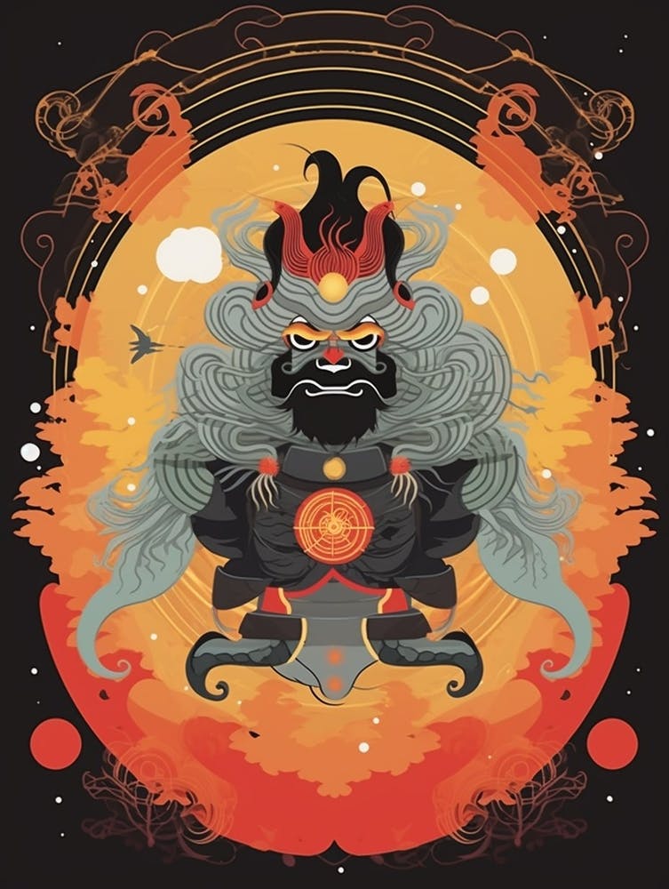 Raijin Thunder God Japanese Style 1