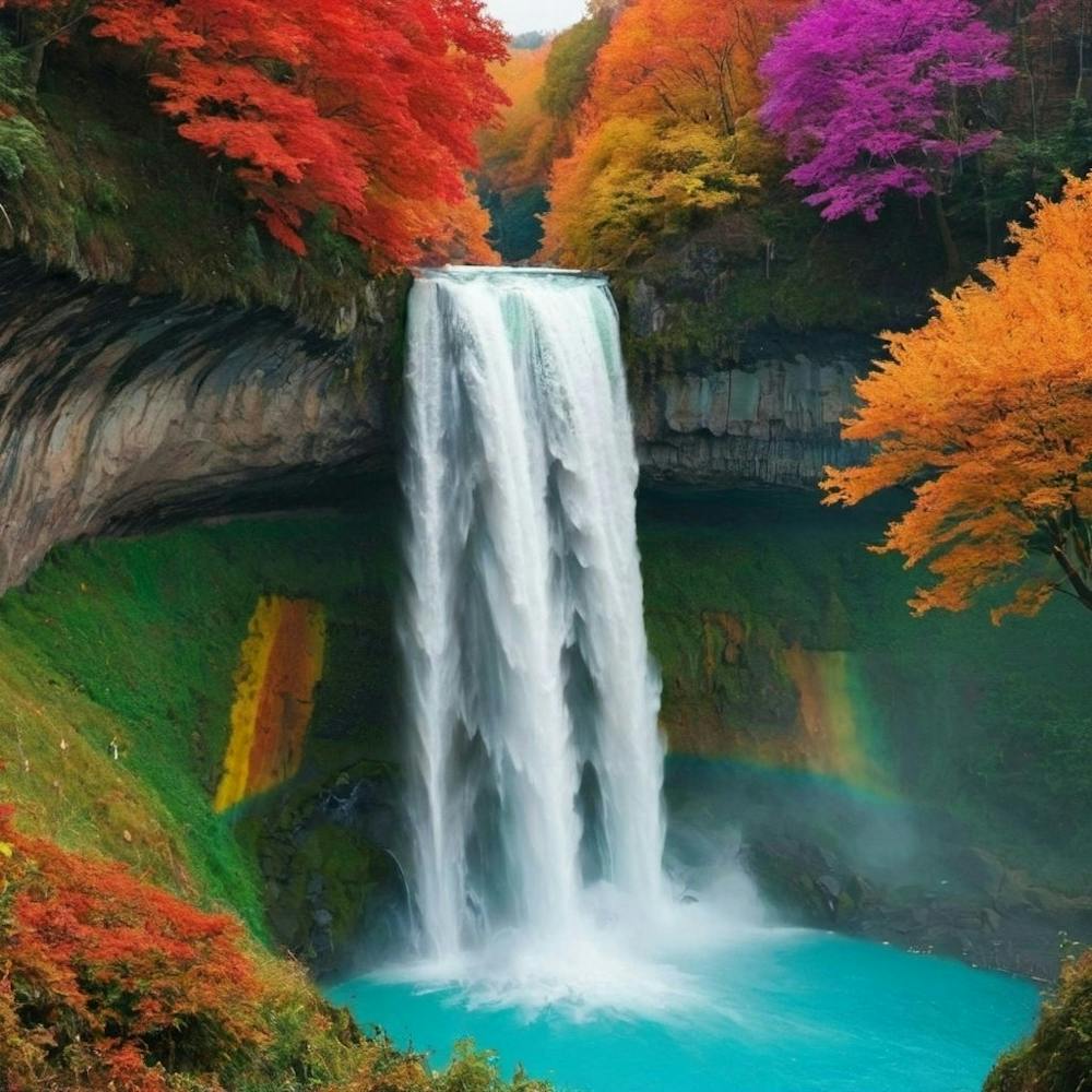 Colourful Waterfall