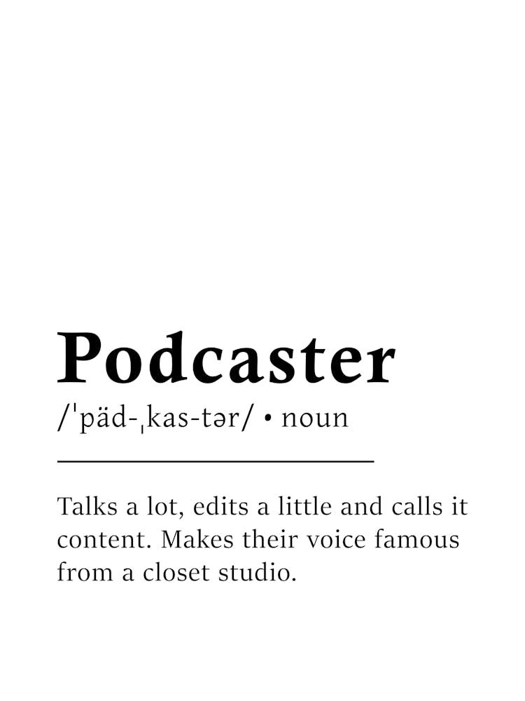 Podcaster Definition Poster - Dictionary
