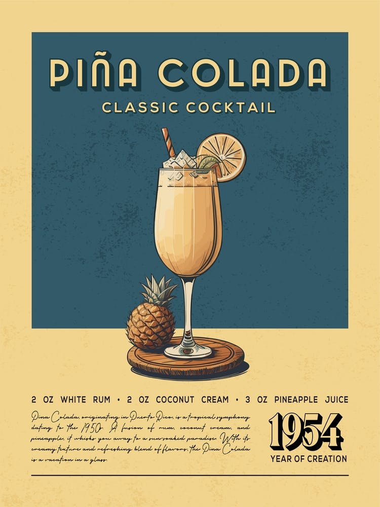 Pina Colada Classic Cocktail