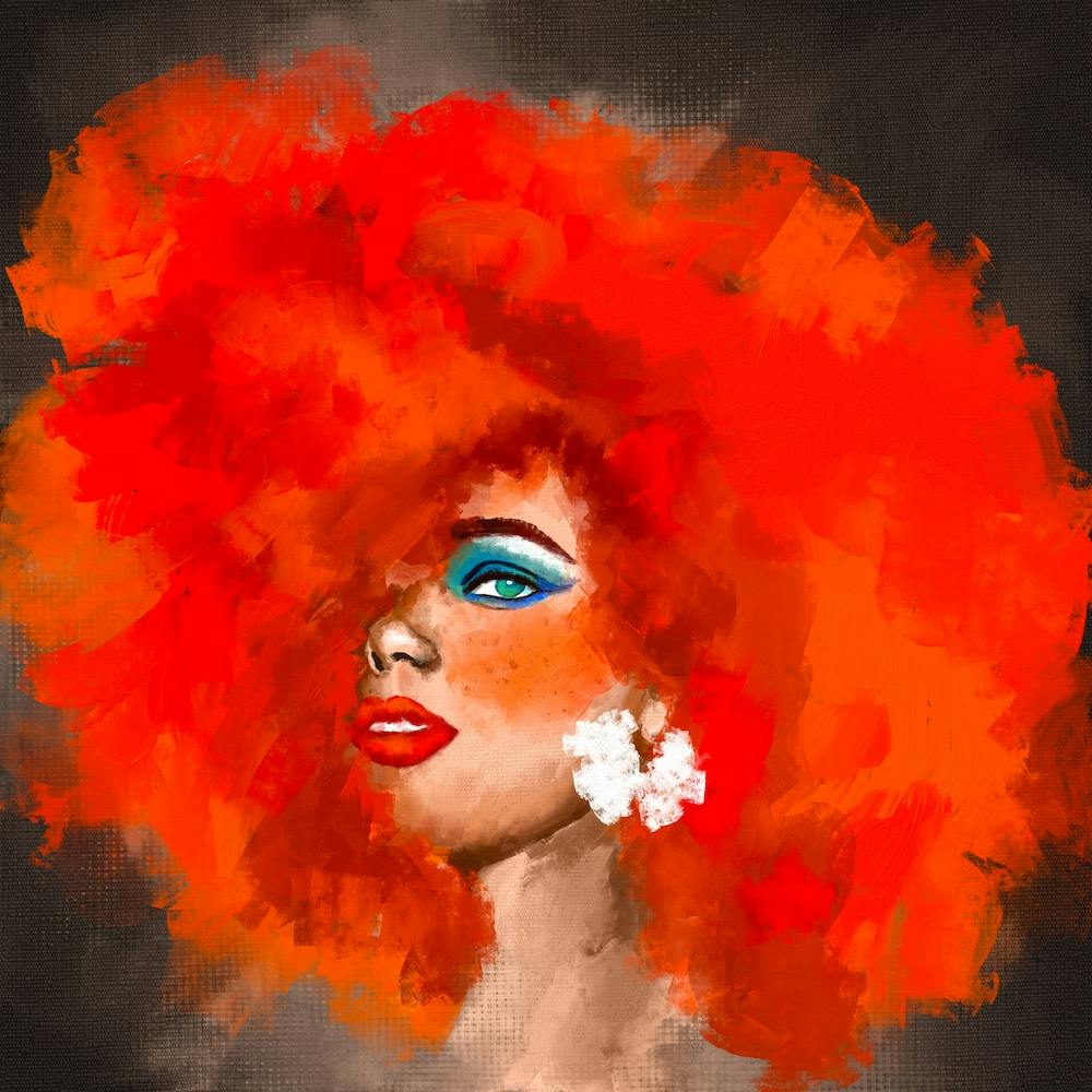 Orange Hair Square