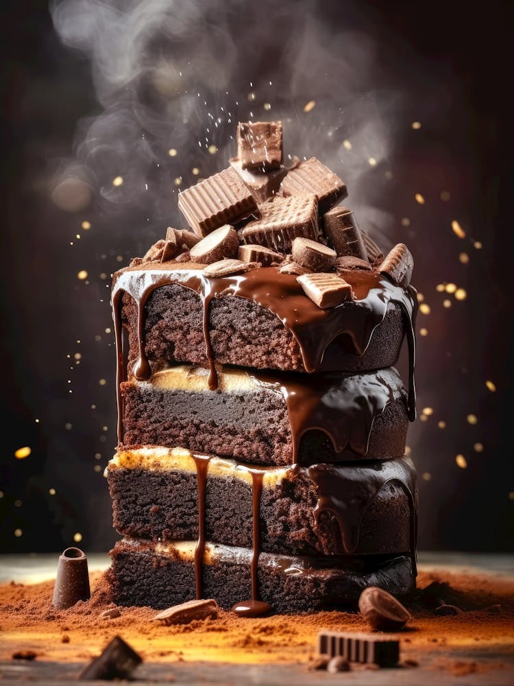Chocolate Cake With Chocolate Icing sweet food
