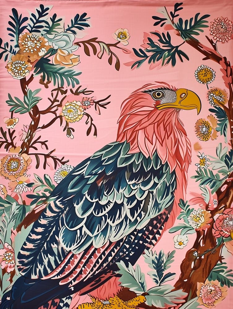 Floral Animal Painting Eagle 4