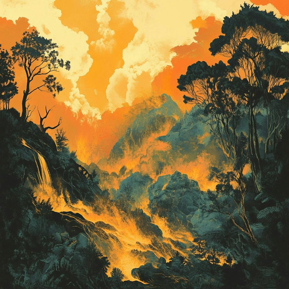 Forêt En Flammes