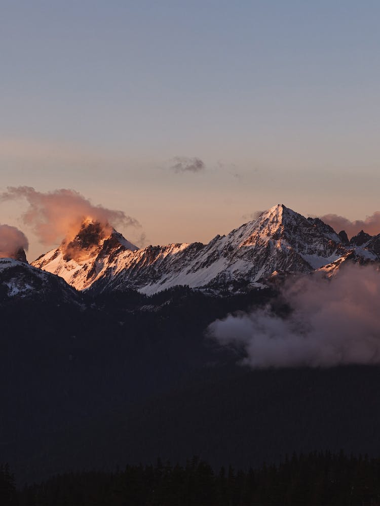 Warm Mountain Sunset
