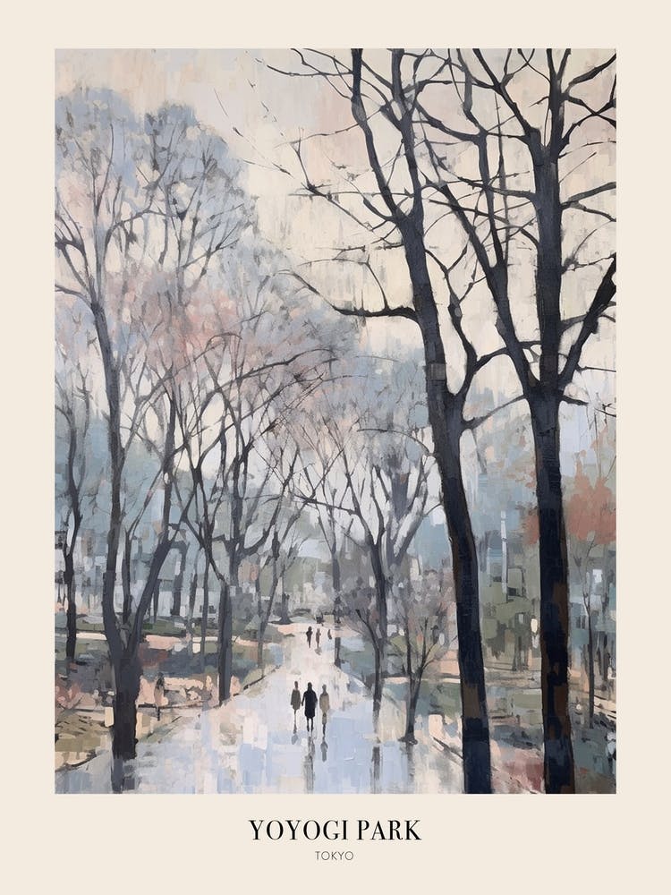 Winter City Park Poster Yoyogi Park Tokyo 2