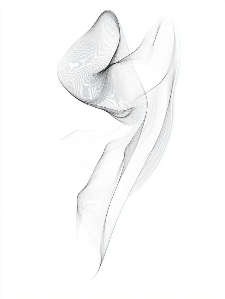 Abstract Smoke On White Background