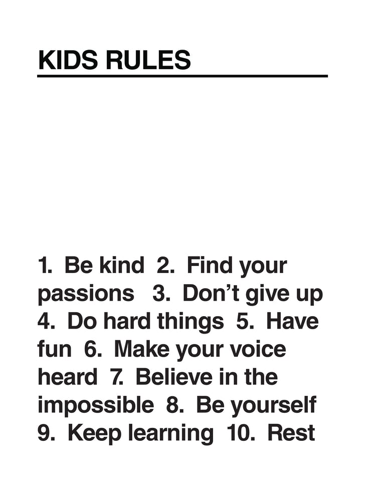 Kids Rules Bw