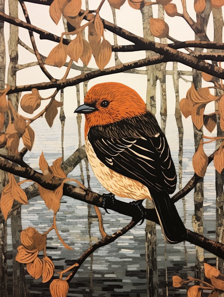 Art Nouveau Birds Poster Coot 3