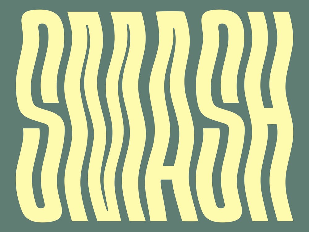 Smash Wavy Text (dark green tone), cool, text, typography, summer, bold, pastel, cool, aesthetic, hustle, grind, work hard, motivating, inspiring, saying, phrases, words, vibes