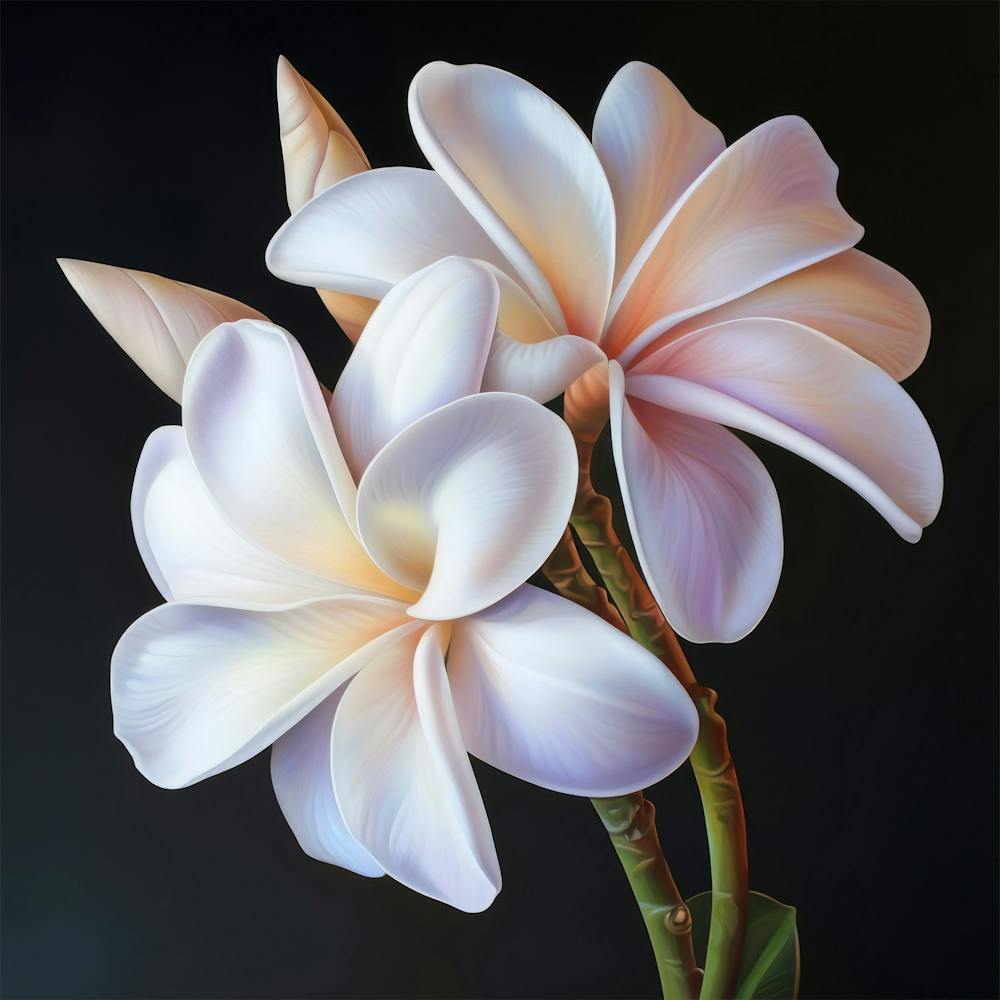 Floral Art 0014 Single Flowers 0014 Floral Bot 0036 Bp6586 Imagine An Frangipani Flowers Boquet In Its Closed Sta Fa7d6d