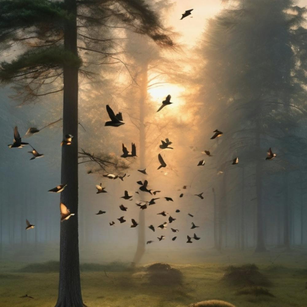 Birds In The Forest