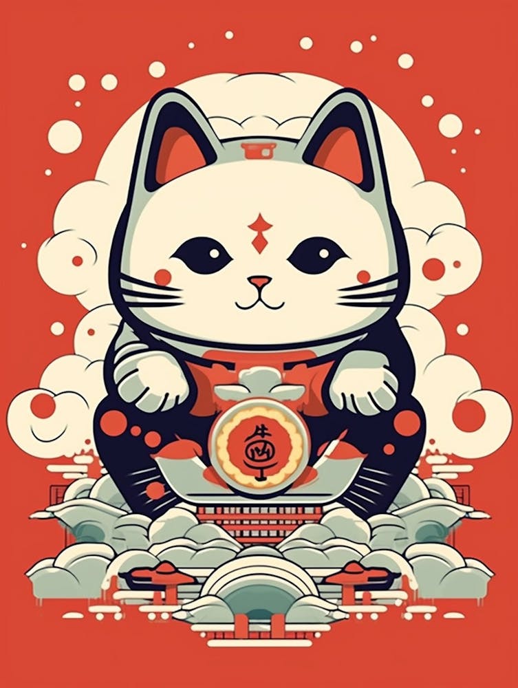 Maneki Neko Lucky Cat Japanese 12