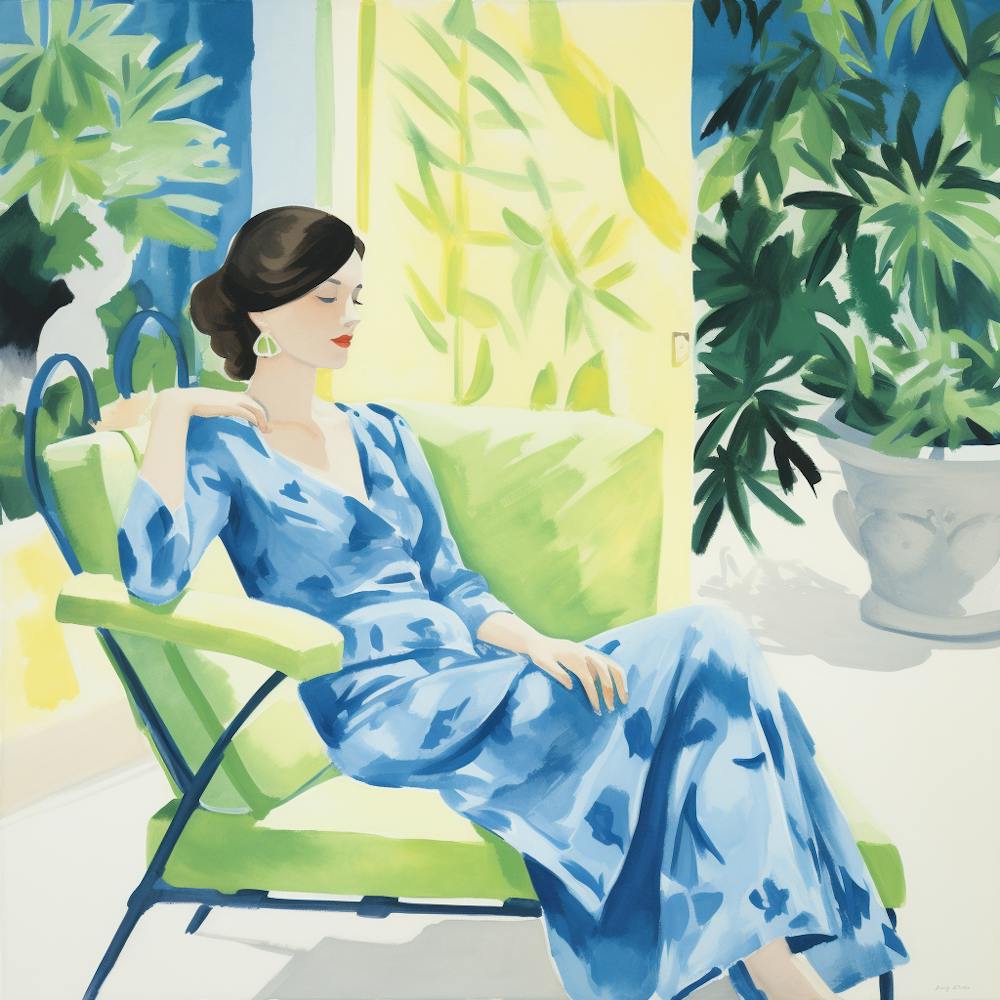 Woman Relaxes On The Patio 2