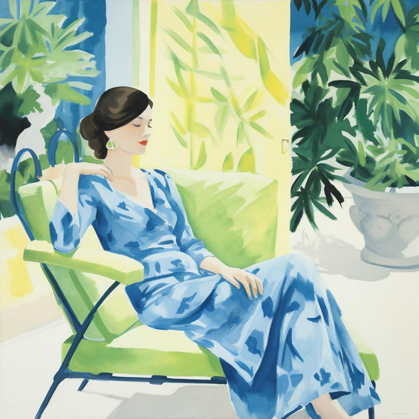 Woman Relaxes On The Patio 2