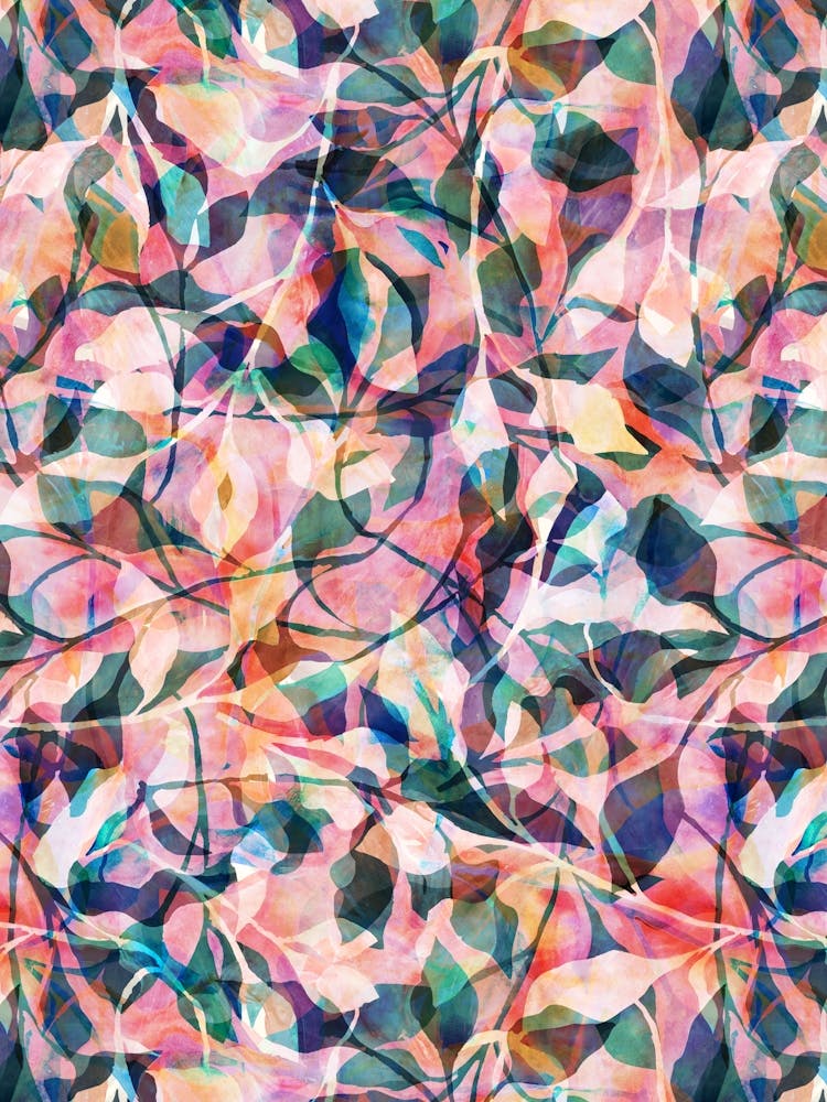 Watercolour Painted Foliage - Forest