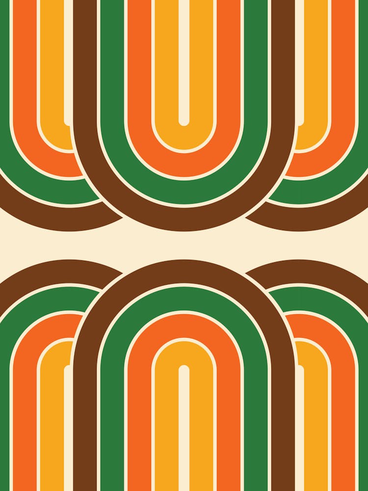 Midcentury Modern Arch Pattern Vxiii In Retro Boho 01