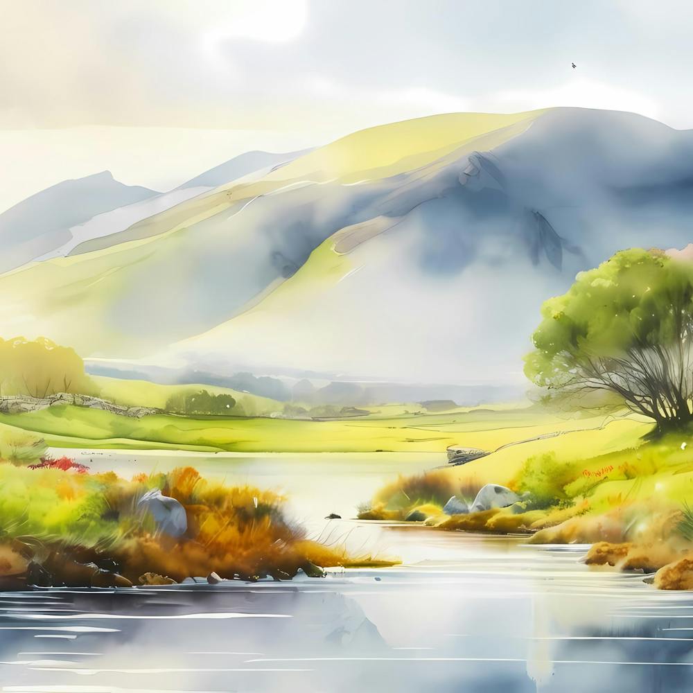 Watercolor Landscape Painting