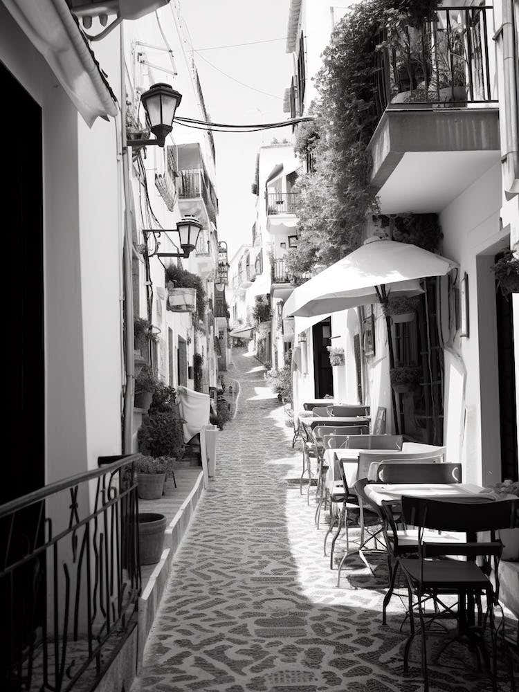 Positano, Italy, Black And White Photography 1