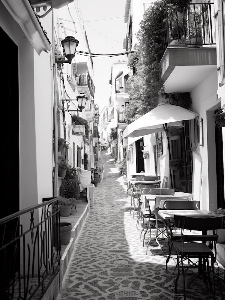 Positano, Italy, Black And White Photography 1