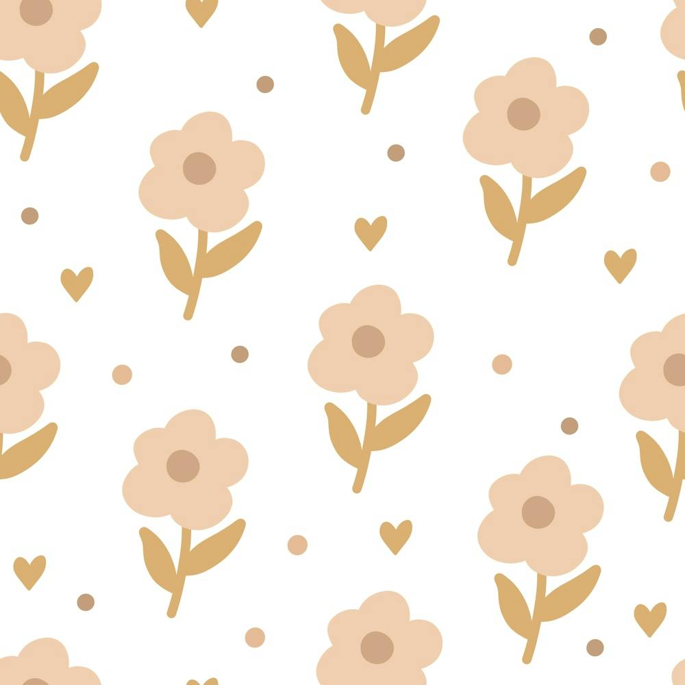 Mignons motifs floraux pour décoration de chambre d'enfant