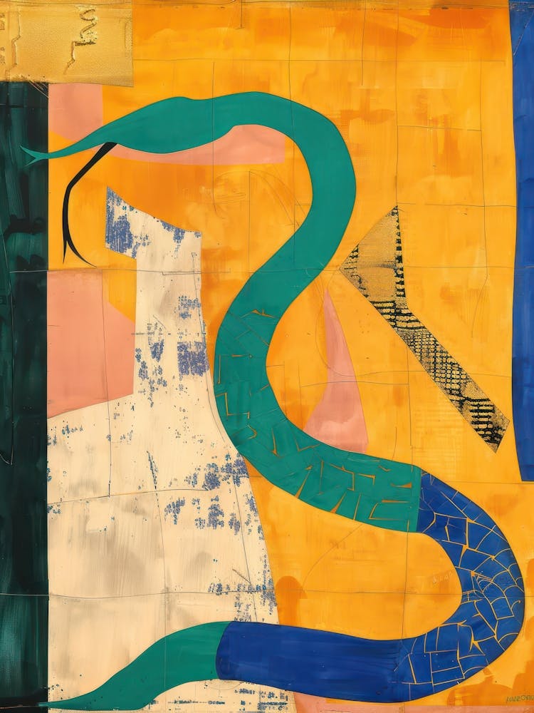 Snake 2 Cut Out Collage