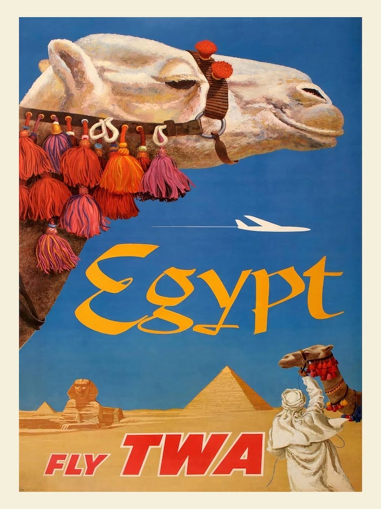 Twa Travel Poster For Egypt By David Klein