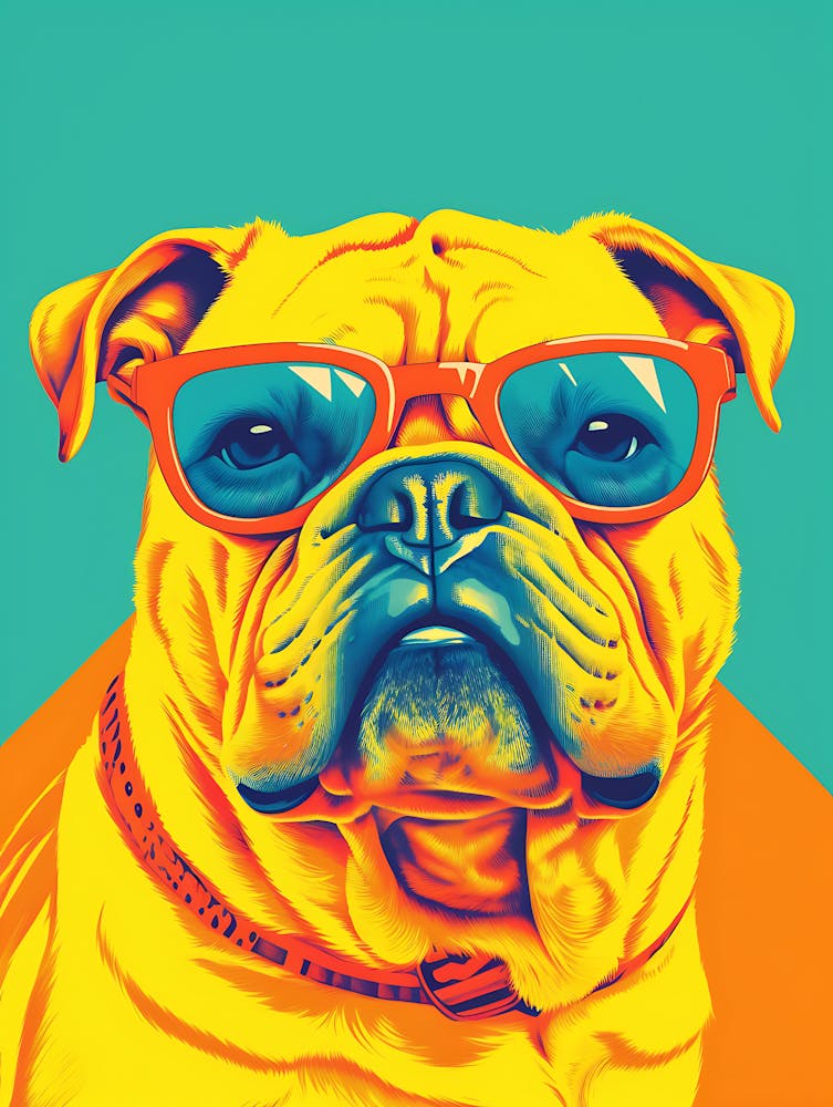 Bulldog With Sunglasses