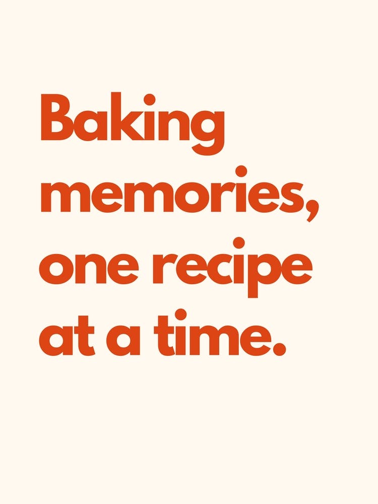 Baking Memories Kitchen Typography Cream Red