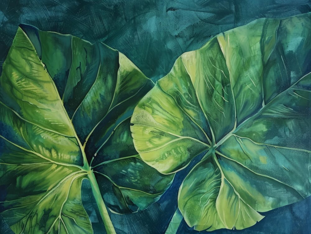 Two Green Leaves